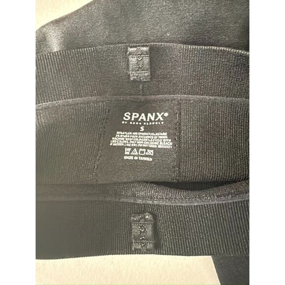Spanx HIGHER POWER SHORT Small Black High Rise Waist High Thigh Shaper Shorts - Picture 3 of 4